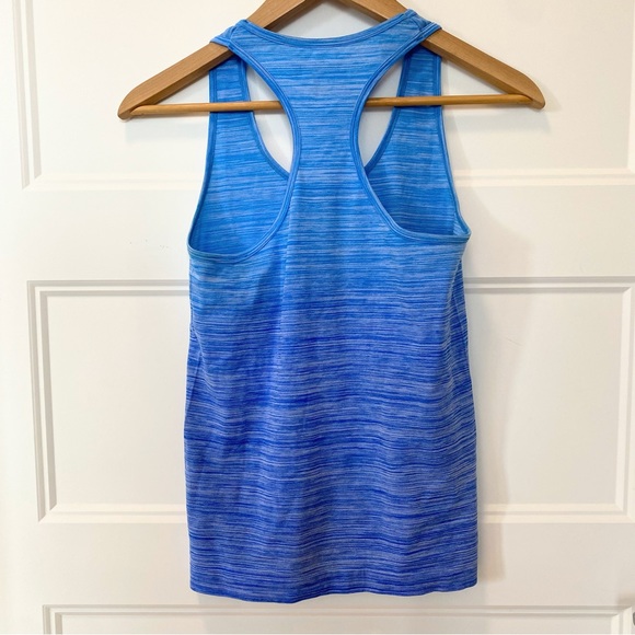 Forever 21 Size Small Ocean Blue Ombré Striped Racerback Workout Tank - Picture 2 of 6